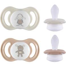 Esska Nappar & Bitleksaker Esska Happy Mini 0+m Silikon Beige 2-pack