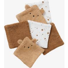 Vertbaudet Pack of 6 Washable Wipes Brown Light Solid