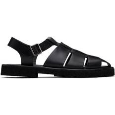 Paul Smith Slippers & Sandals Paul Smith Black Leather Sandoval Fisherman Sandals - Black