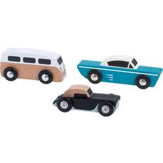 Classic World Legetøjsbil Classic World Wooden Tour Cars Set 3 pcs
