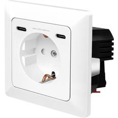 LogiLink Stikkontakter & Afbrydere LogiLink Vägguttag 230V med 2xUSB-C PD 25W