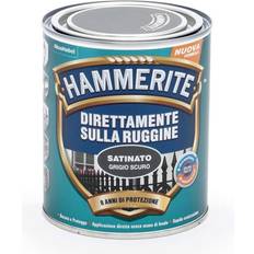 Pitture Hammerite Direttamente Sulla Ruggine Satinato 0.75 l Grigio Scuro Vernice per Metalli Grigio 0.75L
