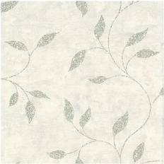 Graham & Brown Green Wallpapers Graham & Brown Boutique Ornamental Leaf Sage Textured Floral Wallpaper