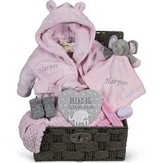 Pink Gift Sets Hoolaroo Personalised Baby Gift Basket Pink