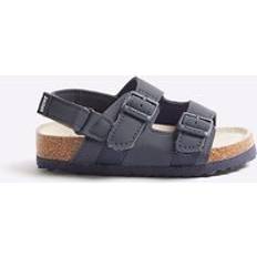 River Island Mini Boys Buckle Corkbed Sandals - Navy
