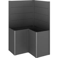 Abschirmungen Biohort Sichtschutz zu Pflanzbeet Belvedere L-Form ohne Acrylglas
