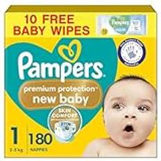 Pampers Premium Protection Baby Size 1 180 Nappies 2kg-5kg