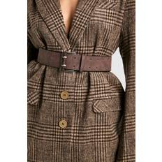Boohoo Accessories boohoo Womens Distressed Chunky Belt - Brown