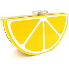 Gula Kuvertväskor Grandado Women Acrylic Lemon Evening Bag - Vintage Banquet
