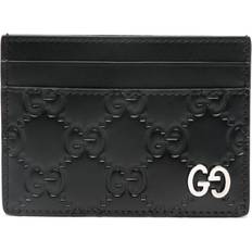 Gucci Card Cases Gucci GG-Plaque Card Holder - Black