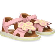 Gul Lær at gå-sko Børnesko Camper Bicho Twins Lædersandaler Fast Velcro Casual - Pink