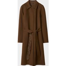 Burberry Coats Burberry Wool Cashmere Belted Long Coat - Tor/Canvas