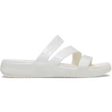 Patent Leather Shoes Crocs Getaway Patent Strappy - Chalk