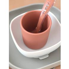 Beaba Bordservice Lavet Af Silikone Terracotta 4 Dele