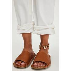 Saint Tropez Slide Sandals - Cognac Brown