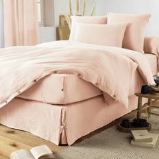 Rosa Sängkappor Cache-Sommier Gaïa Toutes Dimensions 140 x 190 cm Guimauve Bettüberzug Rosa