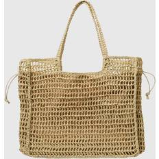 Strå Toteväskor Selected Strå Shoppingväska - Brun