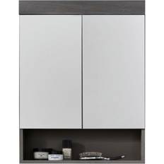 Mobiletti con Specchio per Bagno Pensile Bagno Con Specchio Moon Grigio 58 x 75 x 18 cm