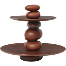 Brun Kagefade ferm LIVING Pebble Dessertopsats Dark Brown Kagefad
