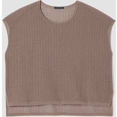 Eileen Fisher Jewel Neck Sweater - Brown