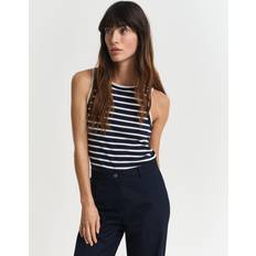 Randiga Linnen Gant Striped Tank Top Linnen Dam - Blå