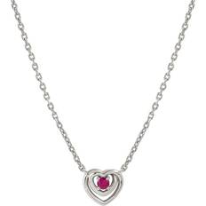 Nomination Silver Necklaces Nomination Cosmic Love Red Heart Necklace - Silver