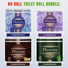 Phoenix 84 Rolls 3 Ply Toilet Paper Variety Pack
