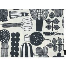 Marimekko Puutarhurin Parhaat 31x42 cm White-Black-Orange Bordstablett Vit, Orange, Svart