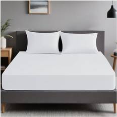 Bedsheets GC GAVENO CAVAILIA Plain Dyed Bedding Fitted Bedsheets 137 x 193 cm Bed Sheet White