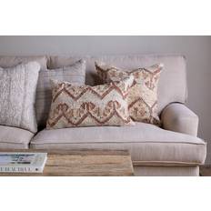 Jute Cushion Covers Nkuku Nuvali Cotton & Jute 50 x 50 cm Rust Cushion Cover