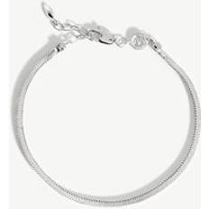 Missoma Silver Bracelets Missoma Lucy Williams Square Snake Chain Bracelet