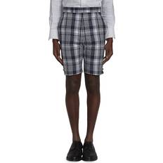 Thom Browne Men's Classic Backstrap Plaid Shorts - Navy