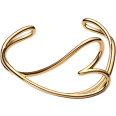 Pandora Guldbelagt Armbånd Pandora Organically Shaped Heart Bangle - 14k Gold Plating