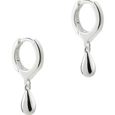 Aqua Dulce Shiny Drop Hoop - Sterling Sølv