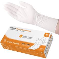 Evercare Handske Us Nitril PF - Satin X-Long - Vit