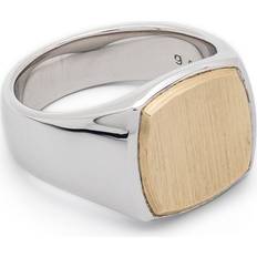 Tom Wood 9kt Yellow Gold Cushion Ring - Silver