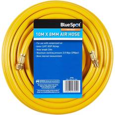 Blue Spot Tools Air Line Air Compressor Hose 10m x 8mm 1/4" BSP Rubber Fitting