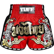 Röda Kampsportsdräkter Tuff Retro Red Twin Tiger Muay Thai Shorts Medium