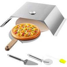 Charcoal Pizza Ovens VEVOR 22-In Pizza Oven Kit Stainless Steel