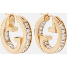 Gucci Earrings Gucci Blondie Embellished Hoop Earrings - Gold