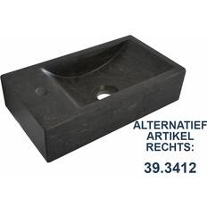 Badkamer wastafels Wiesbaden Fontein Links 40 x 22 x 10 cm Hardsteen Gezoet