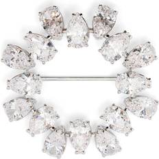 Swarovski Brooches Swarovski Matrix Brooch - Women - Zirconia/Rhodium Plated Brass - Silver