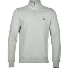 Green Jumpers Paul Smith Zebra Half Zip Sweatshirt - Pastel Green