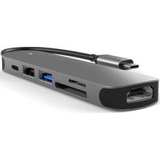 Datortillbehör Mmobiel USB-C Adapter Hub 6-in-1 Docking Station