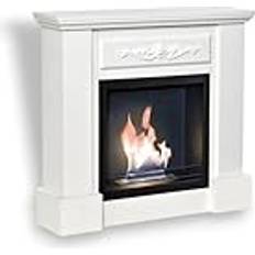 Caminetti Camino Bioetanolo in Legno Mdf Bianco 1,5 lt