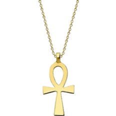 Spero London 9ct Solid Gold Egyptian Ankh Necklace