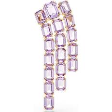 Swarovski Brooches Swarovski Millenia Brooch Octagon Cut Gold-Tone Plated - Purple