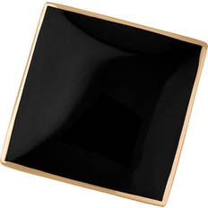 Jewellery C W Sellors 9ct Rose Gold Whitby Jet Hallmark Large Rhombus Ring - Gold