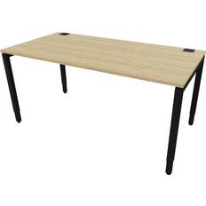 Nowy Styl Büroschreibtisch Manuell 180 x 80 cm Schwarz Schreibtisch