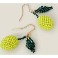 Yellow Earrings Accessorize Multicolour Lemon Beaded Drop Earrings - Yellow